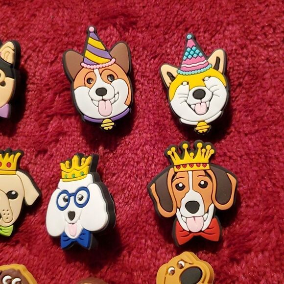 14 Dog Dogs in Hats Corgi Dachshund‎ Shiba Inu Beagle Crocs Jibbitz Shoe Charms - Picture 3 of 5